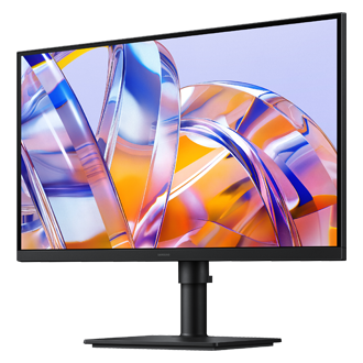 27吋 ViewFinity S8 S80UH 4K UHD 高解析度平面顯示器正面 (右30度)，黑