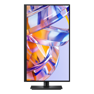 27吋 ViewFinity S8 S80UH 4K UHD 高解析度平面顯示器正面 (螢幕直向旋轉)，黑