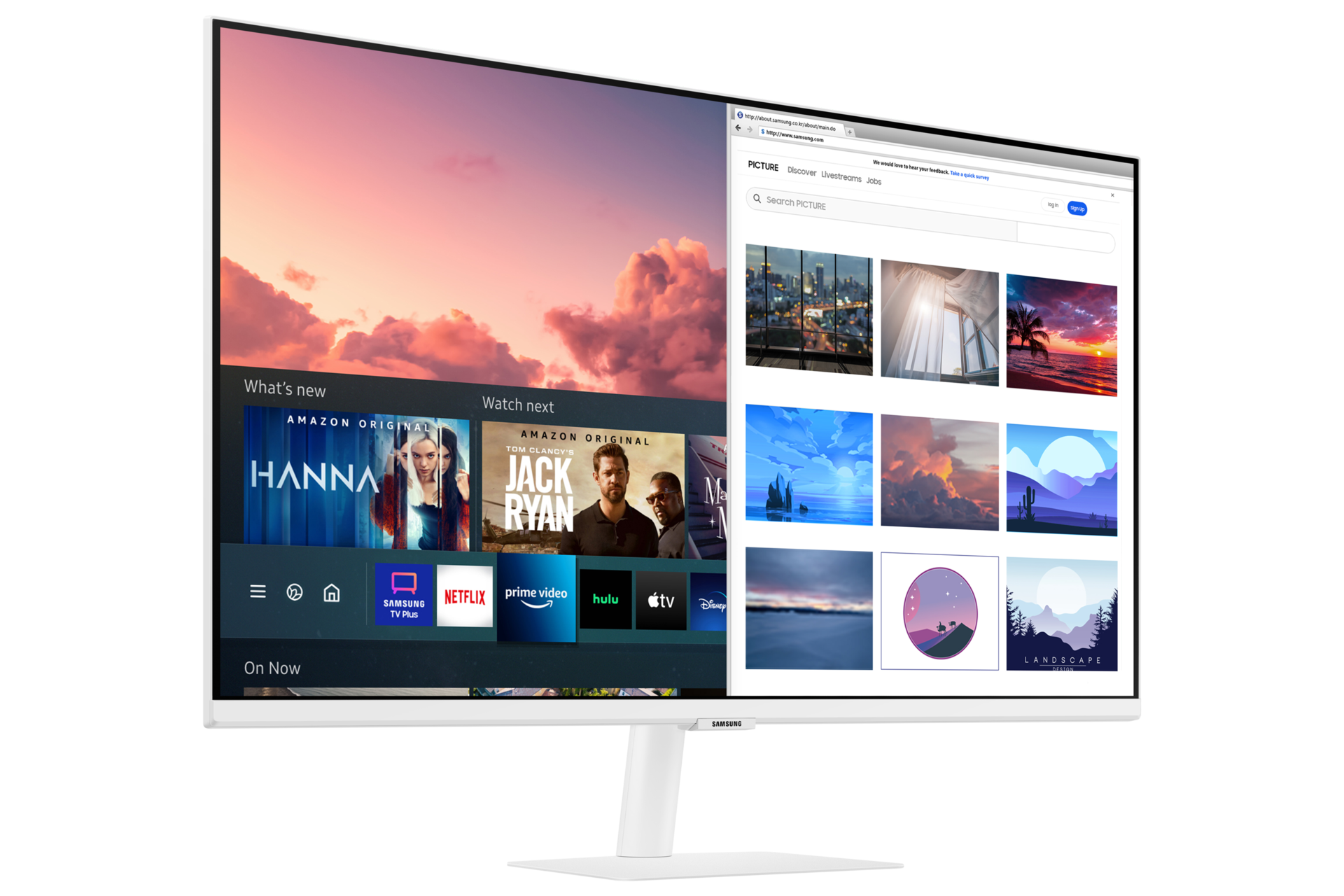 白色，不同角度之產品外觀