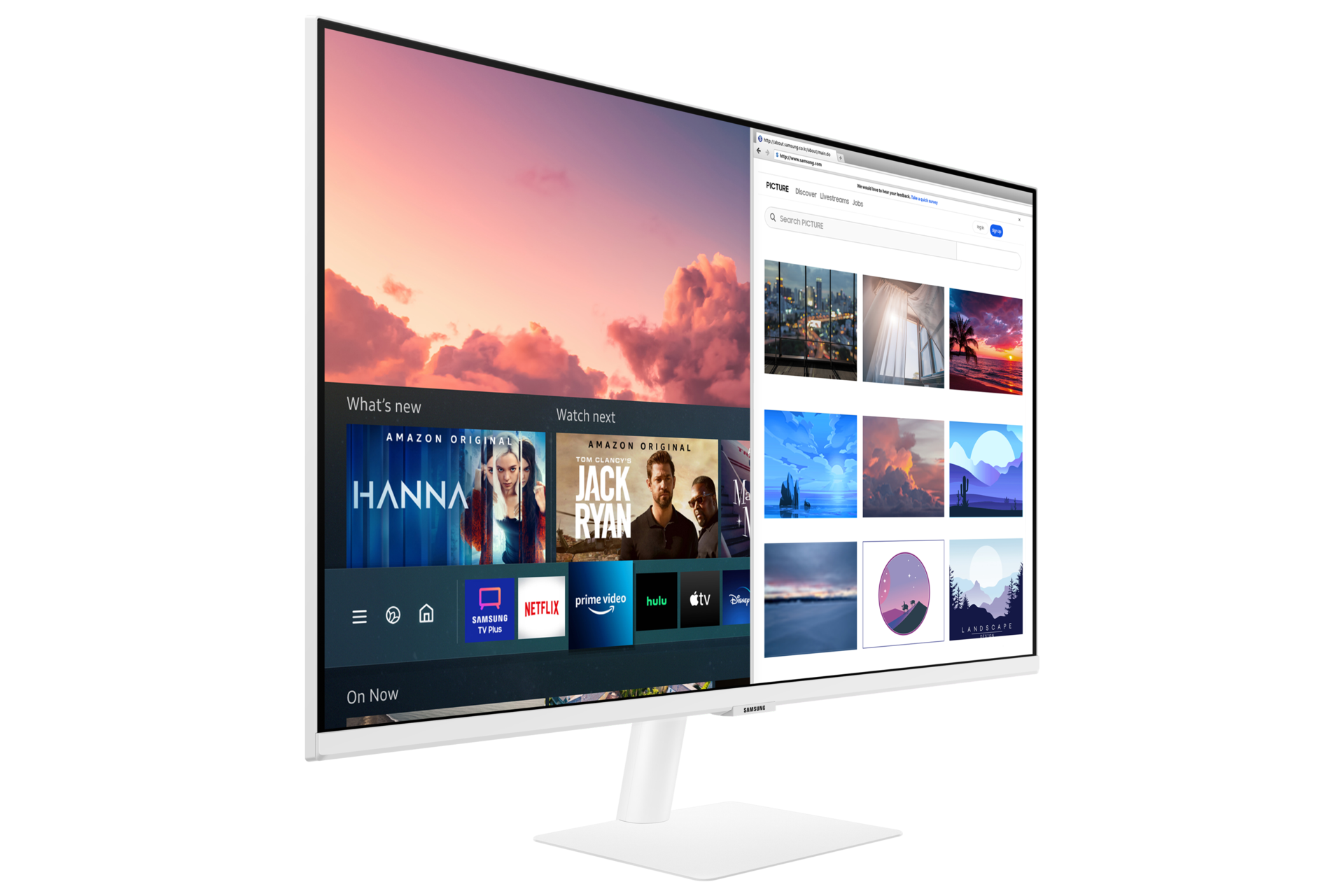 白色，不同角度之產品外觀