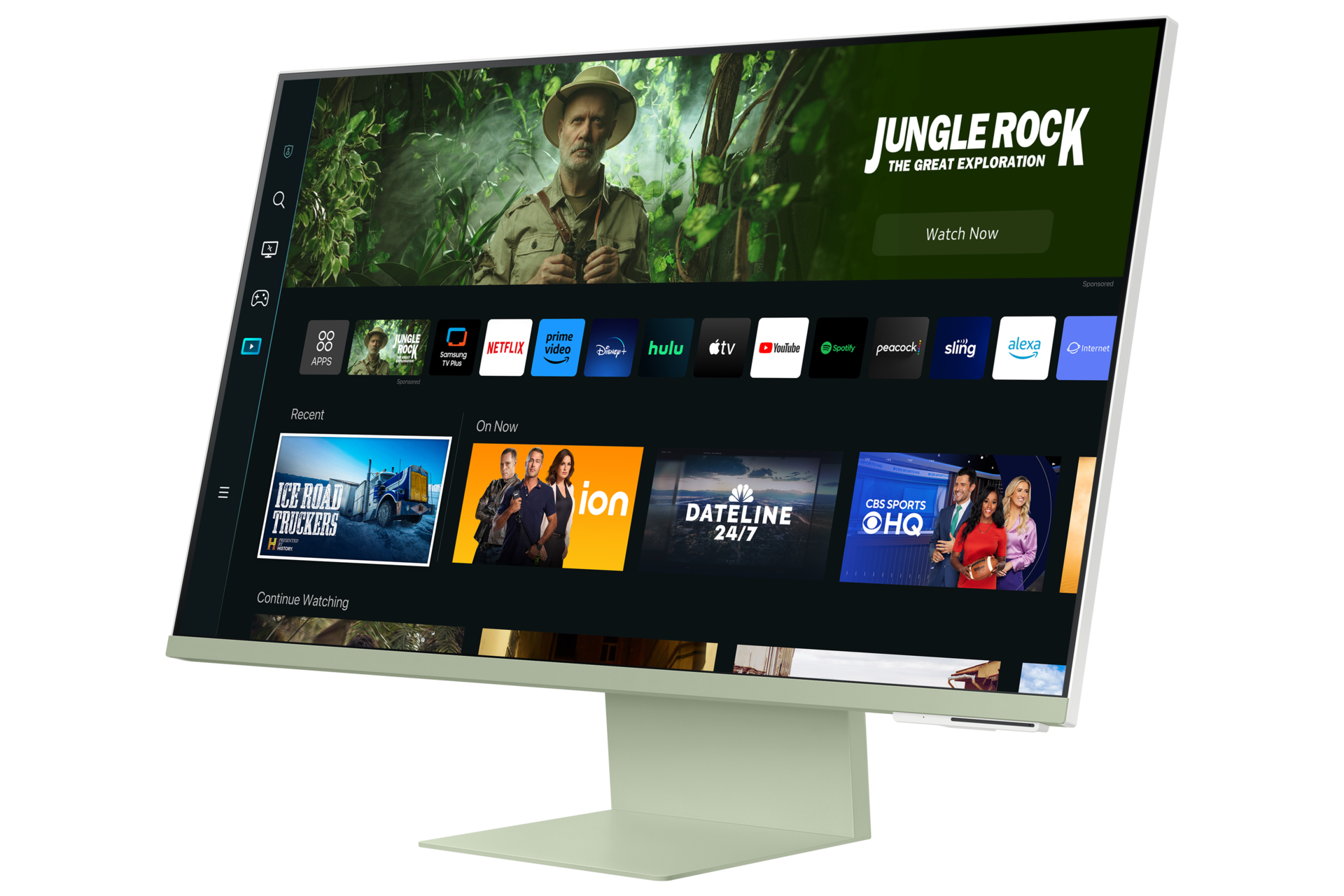 湖水綠，不同角度之充電盒外觀