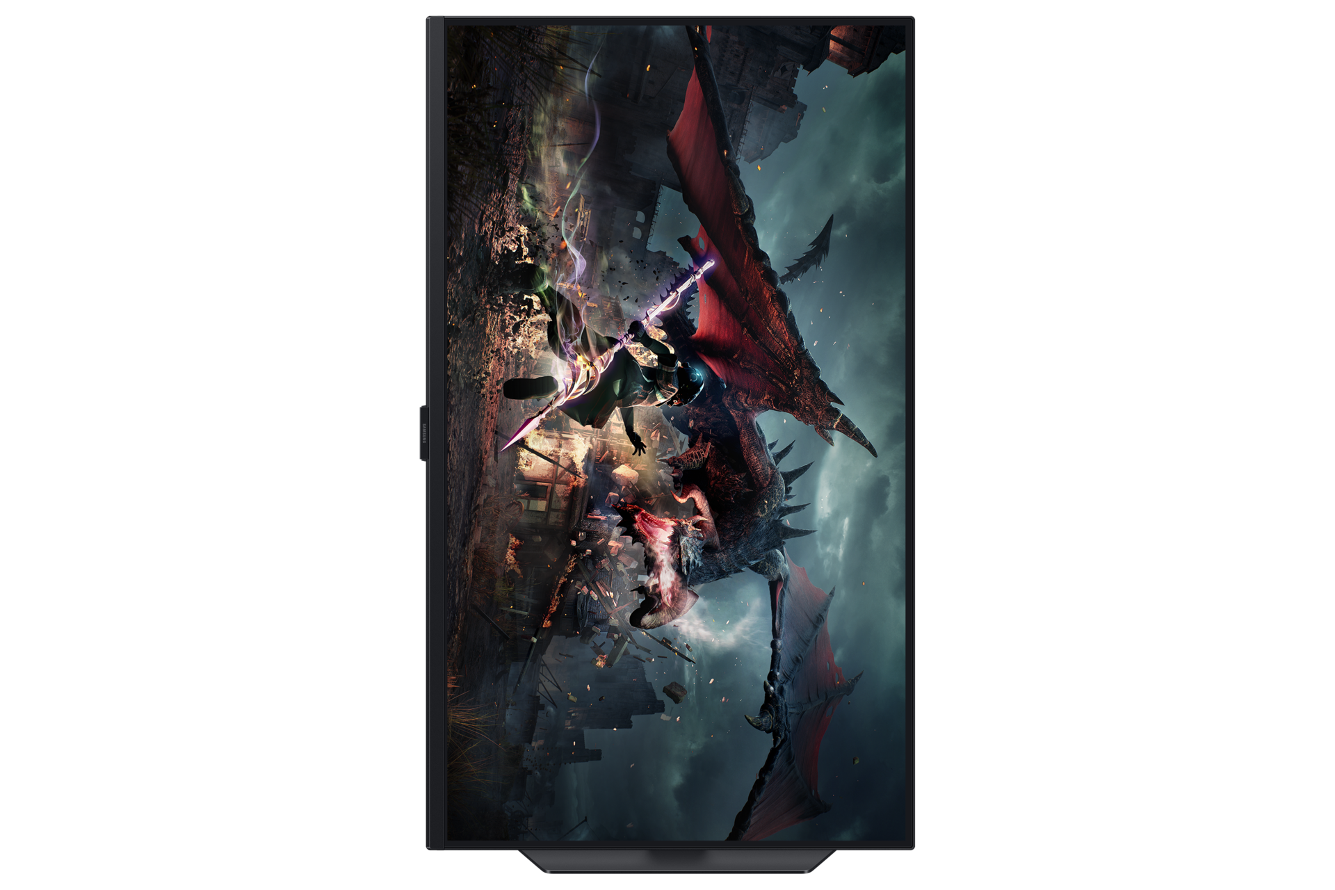 黑，產品外觀正面 (螢幕垂直旋轉)