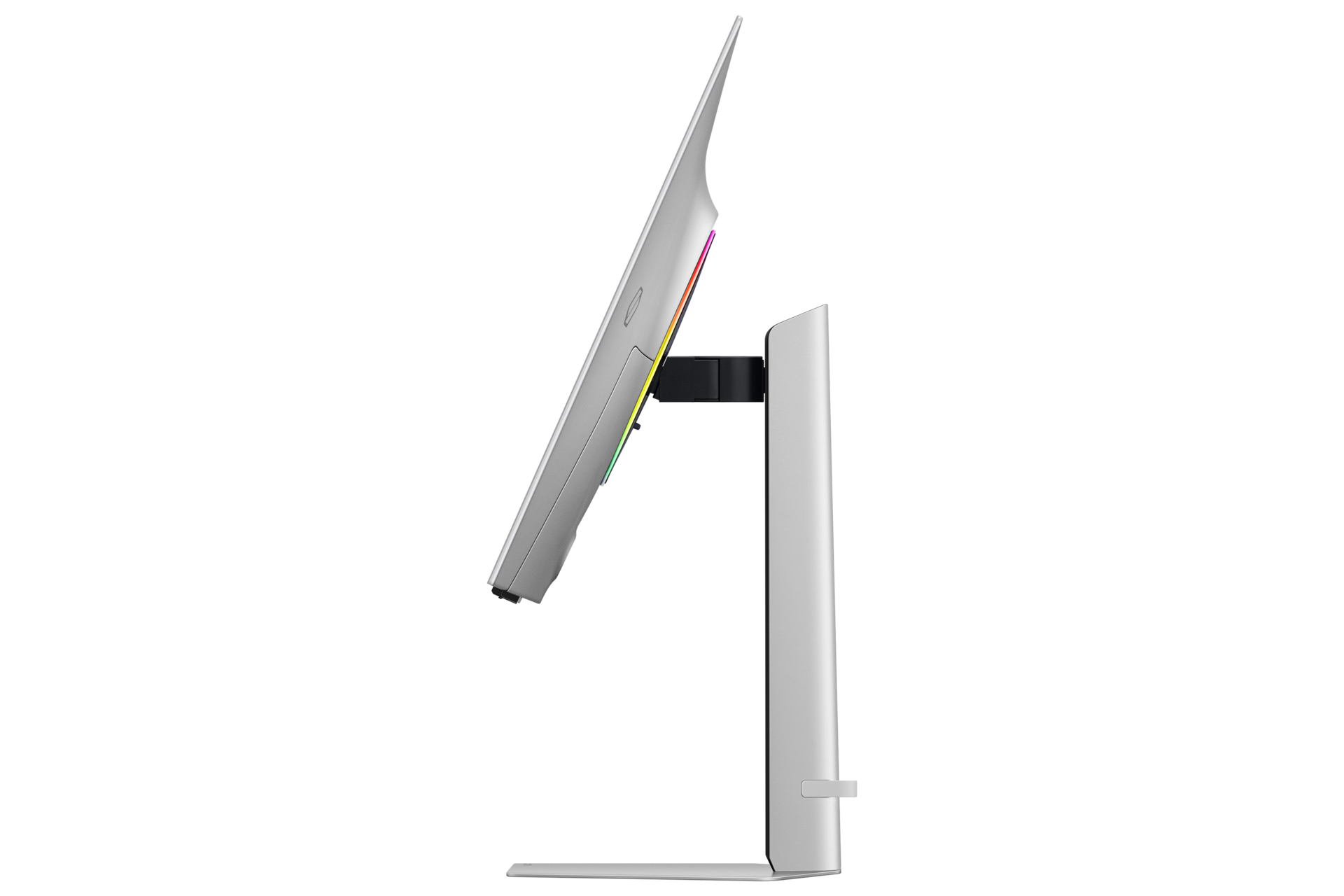 [銀，產品外觀側面 (調整螢幕傾斜)]