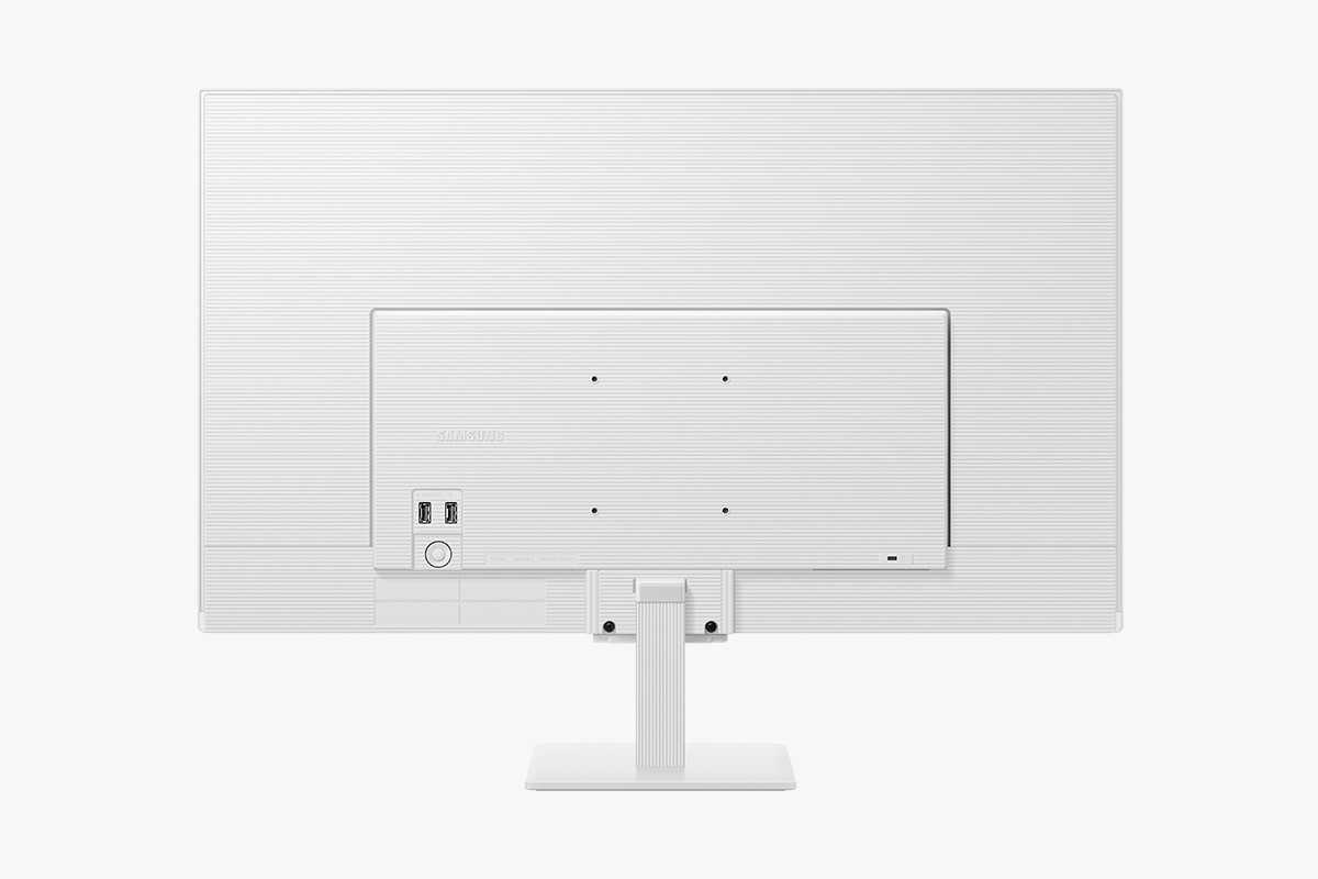 白色 32吋 Samsung Smart Monitor M5 背面。