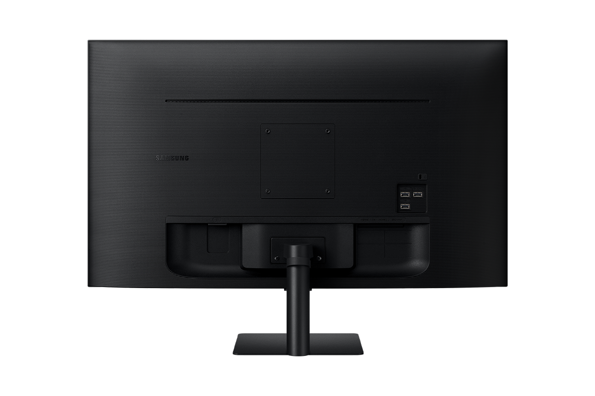 黑色 32吋 Samsung Smart Monitor M7 背面。