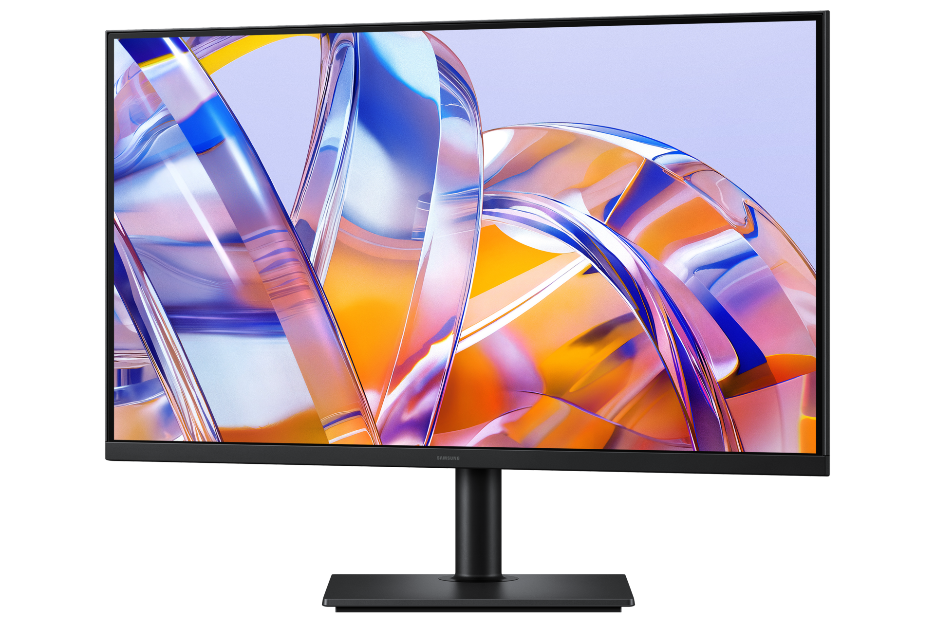 32吋 ViewFinity S8 S80UH 4K UHD 高解析度平面顯示器正面 (螢幕水平旋轉)，黑