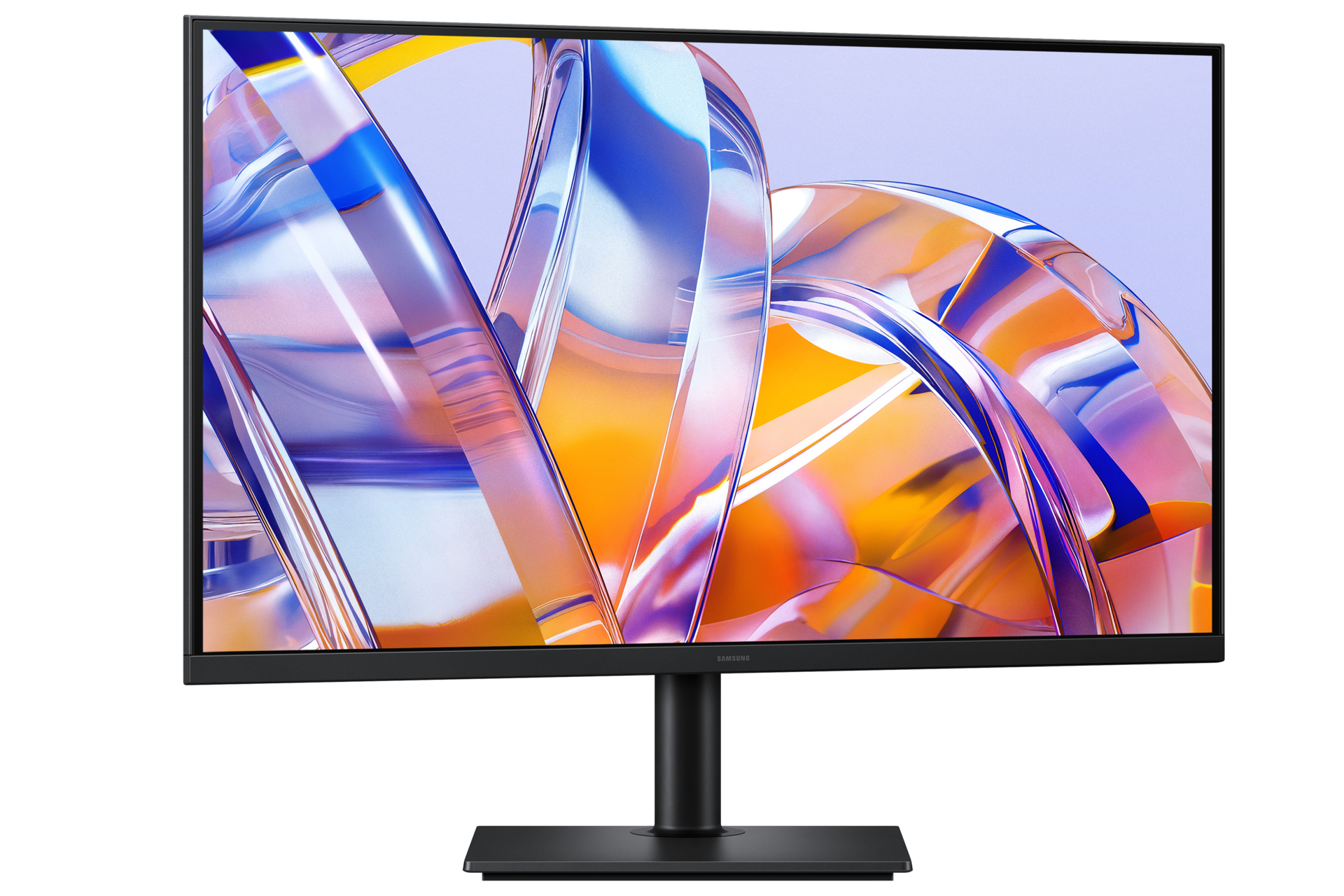 32吋 ViewFinity S8 S80UH 4K UHD 高解析度平面顯示器正面 (螢幕水平旋轉)，黑