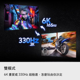 Fast IPS。畫面呈現真實鮮豔色彩。Fast IPS 標誌與 178 度寬廣視角標誌。三部顯示器以不同角度呈現相同的空戰場景。