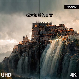 4K UHD 解析度，探索細膩的真實