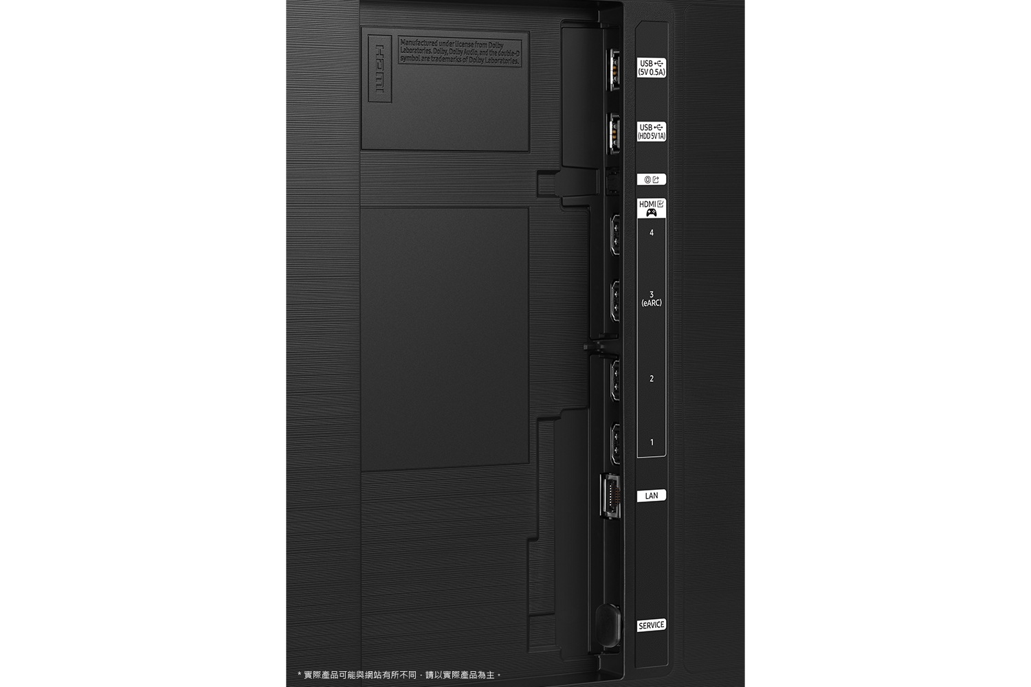 115型 Micro RGB R95F 4K Samsung Vision AI 智慧顯示器 (2026) 機身插槽