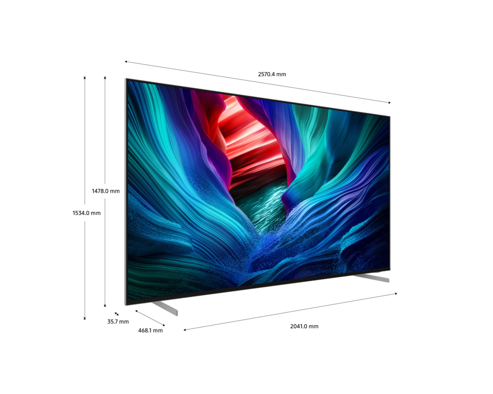 115型 Micro RGB R95F 4K Samsung Vision AI 智慧顯示器 (2026) 規格尺寸