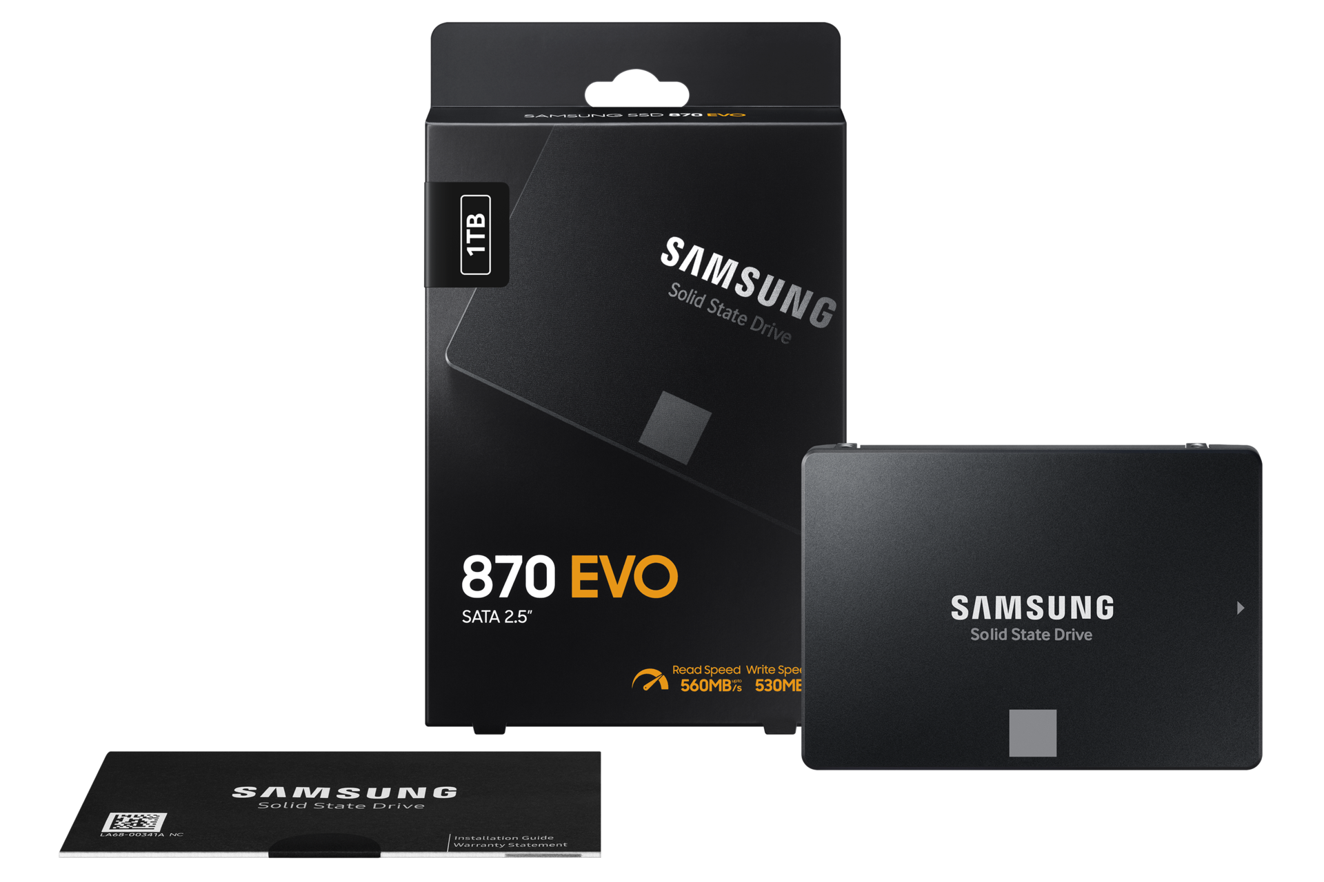 870 EVO SATA 2.5吋 固態硬碟 8TB PKG-Fullshot Black 