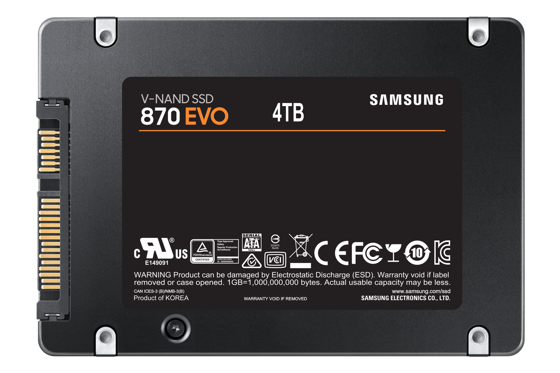 ②-W702-SAMSUNG SATA 256GB 2.5インチ SSD 4点 870 EVO SATA 2.5吋固態硬碟4TB | MZ-77E4T0BW | Samsung 台灣