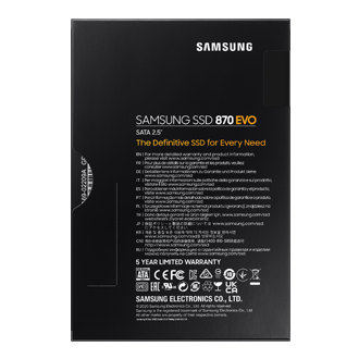 870 EVO SATA 2.5吋 固態硬碟 8TB PKG-Back Black 