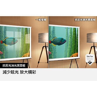 The Serif (QA43LS01DAXXZW) - 抗反光消光黑面板