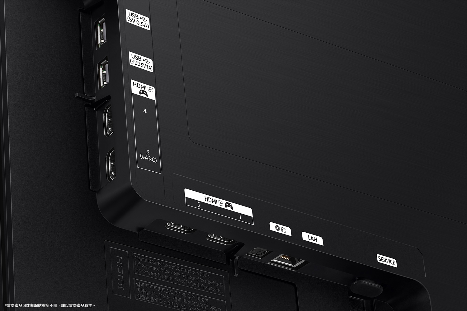 OLED S90H 4K Samsung Vision AI 智慧顯示器 (2026) 機身插槽