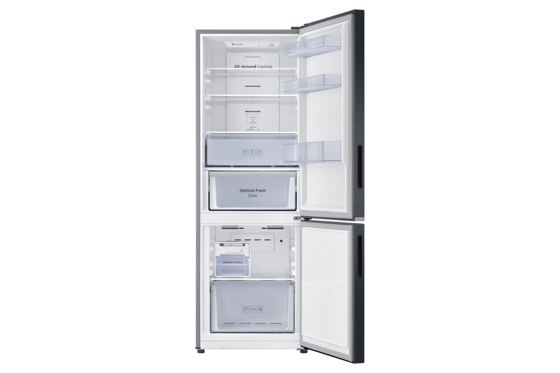 RB4000 BMF with Optimal Fresh zone Front-Open-without-food Black 