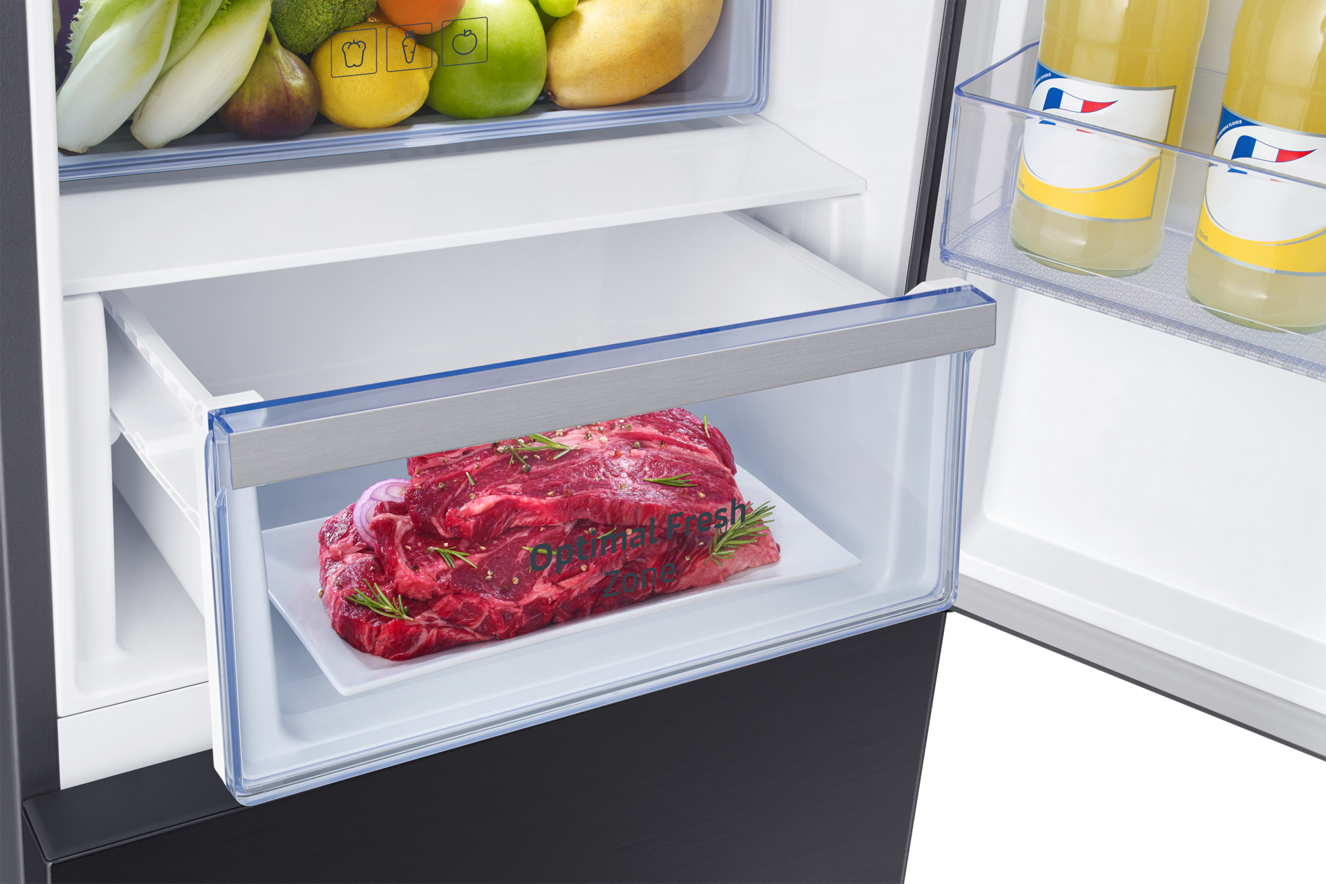 RB4000 BMF with Optimal Fresh zone Power-Cooling-Zone-Fulled-Out-with-Food Black 