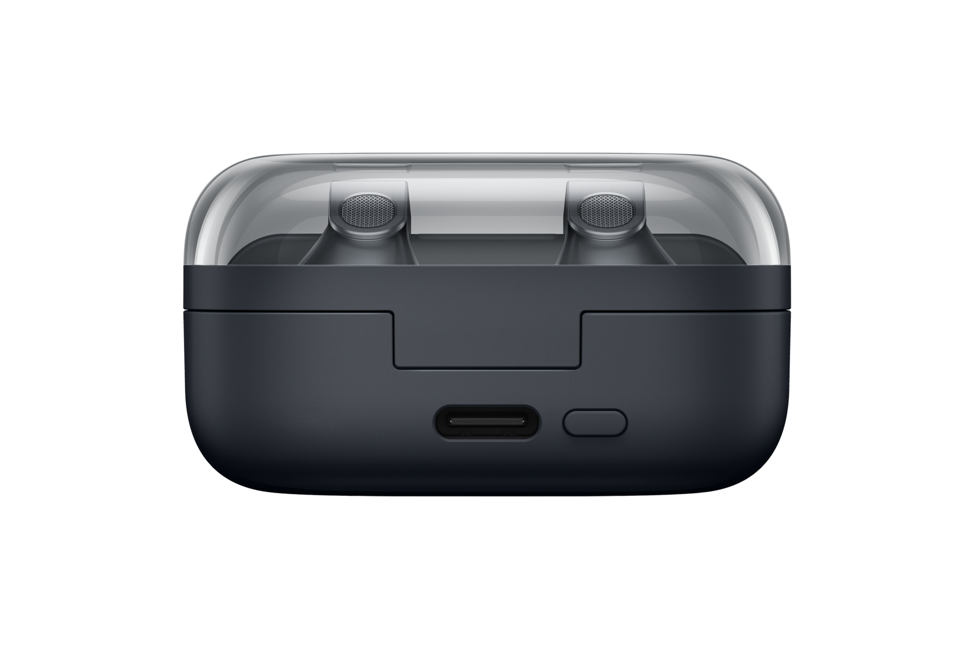 Galaxy Buds4 曜石黑，產品充電盒外觀背面