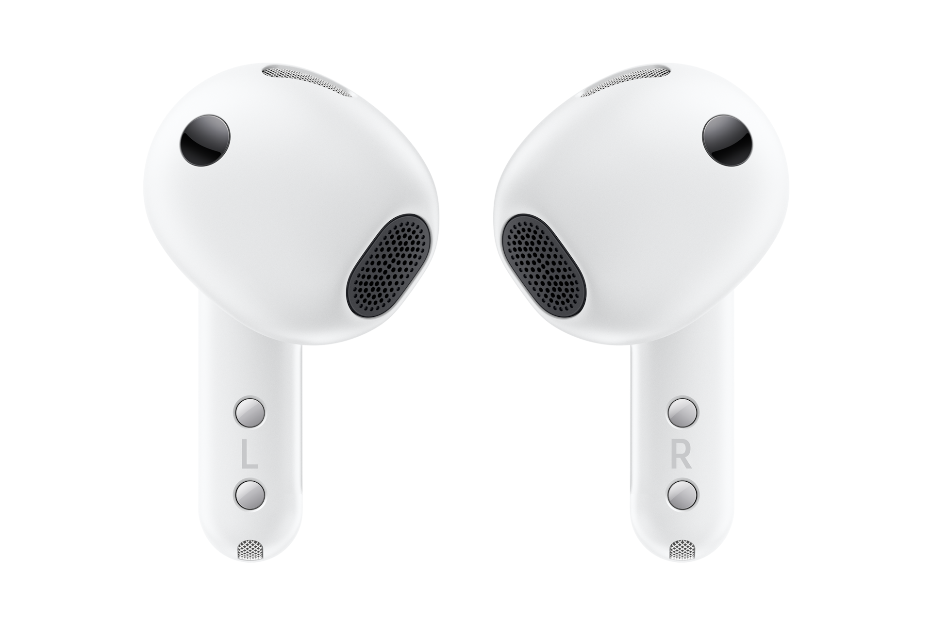 Galaxy Buds4 極光白，產品外觀背面