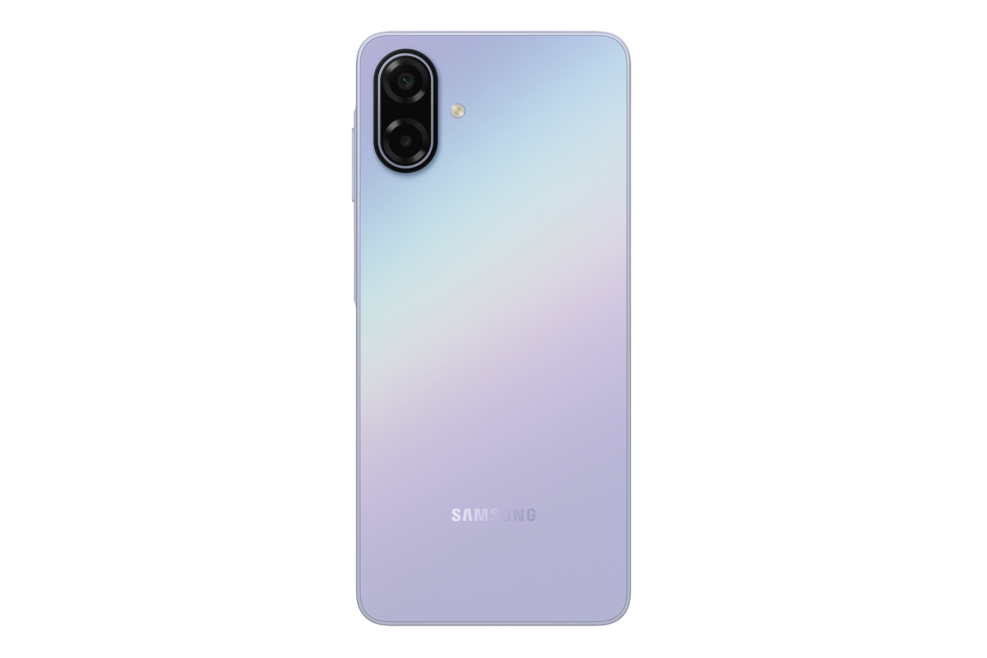 Galaxy A07 5G 背面，裸光紫
