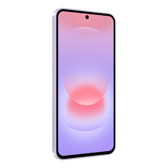 Galaxy A37 5G 正面 (左30度)，甜酷紫