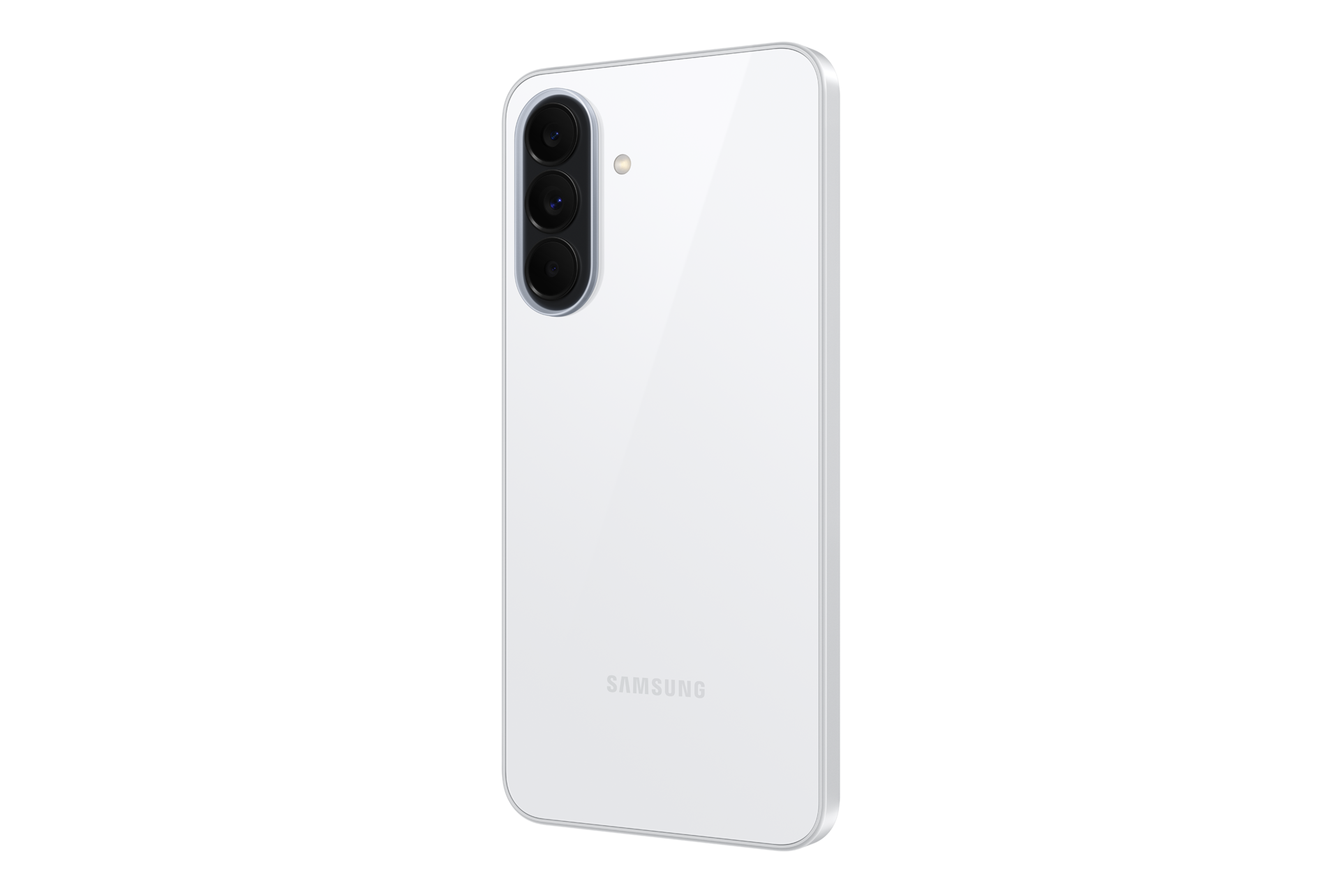 Galaxy A37 5G 背面 (右30度)，極簡白