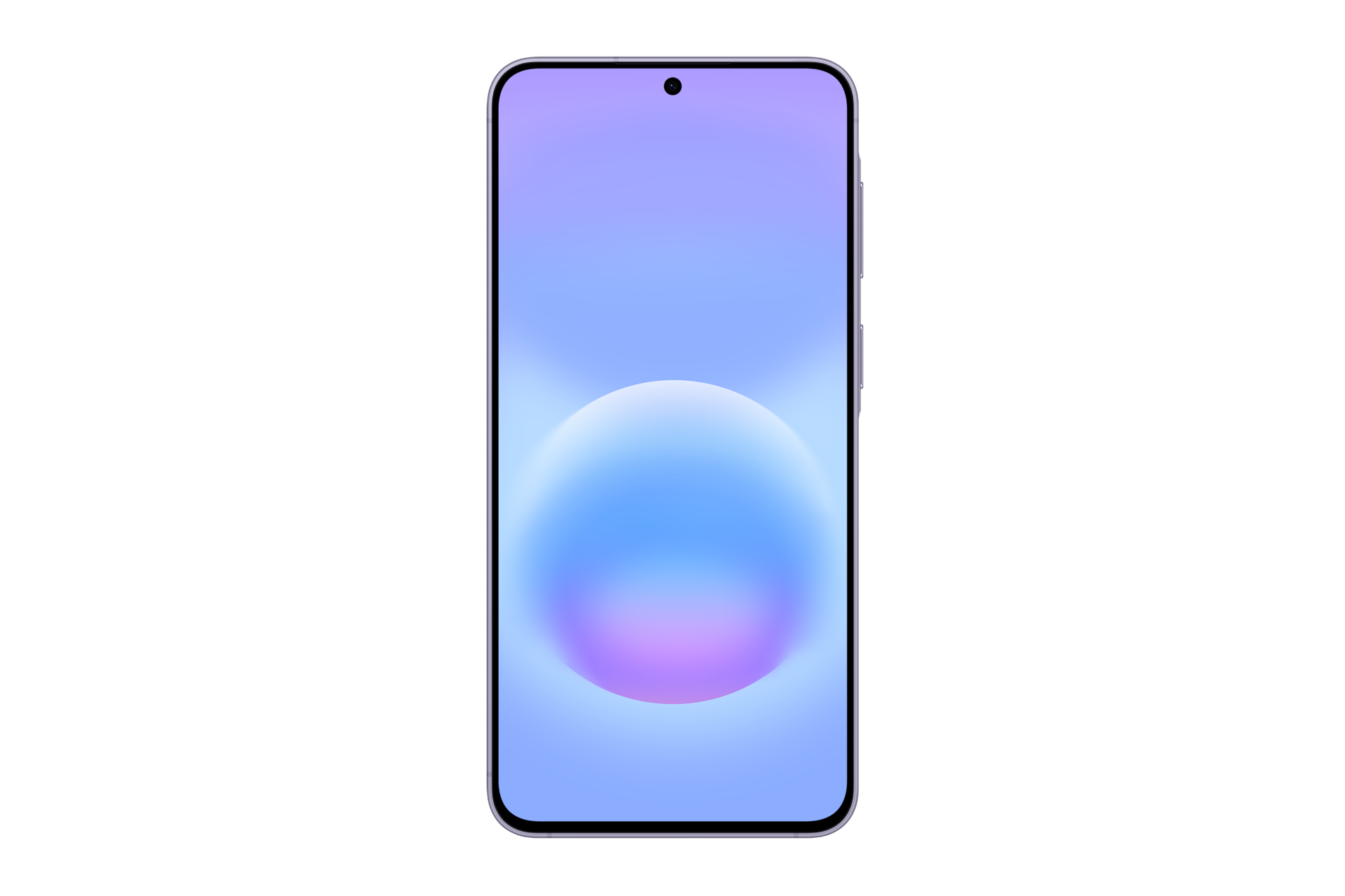 Galaxy A57 5G 正面，莫蘭紫