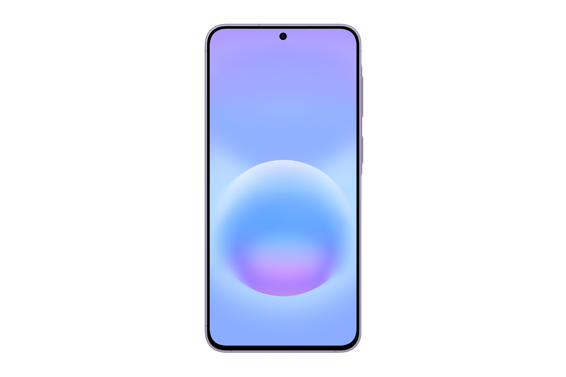 Galaxy A57 5G 正面，莫蘭紫