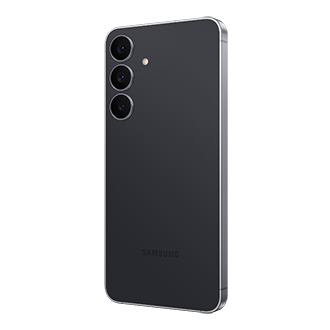 Galaxy S25 FE 酷黑，不同角度之產品外觀