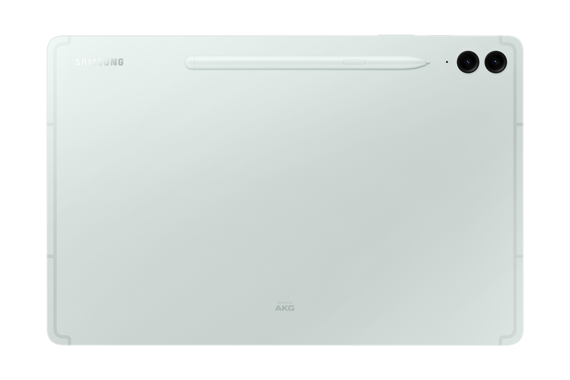 薄荷綠，產品外觀背面 (與 S Pen)