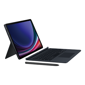 黑耀灰，Galaxy Tab S9 5G 鍵盤套裝組