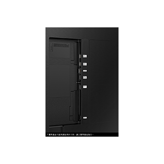 三星 Crystal 4K UHD CU8000 的側邊設有 USB、HDMI、LAN、天線等端口。