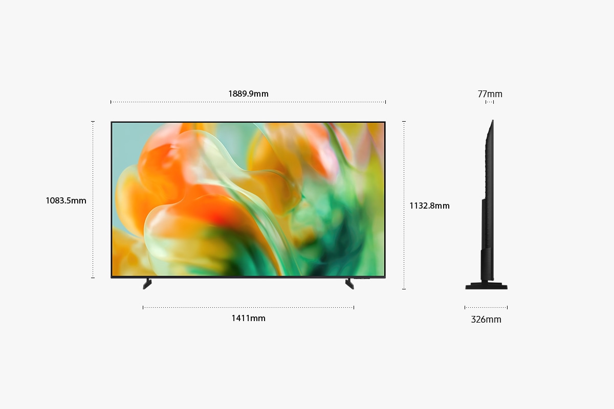 Mini LED M80H 4K Samsung Vision AI 智慧顯示器 (2026) 尺寸規格