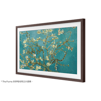 風格邊框與 The Frame 美學電視不同角度的產品外觀