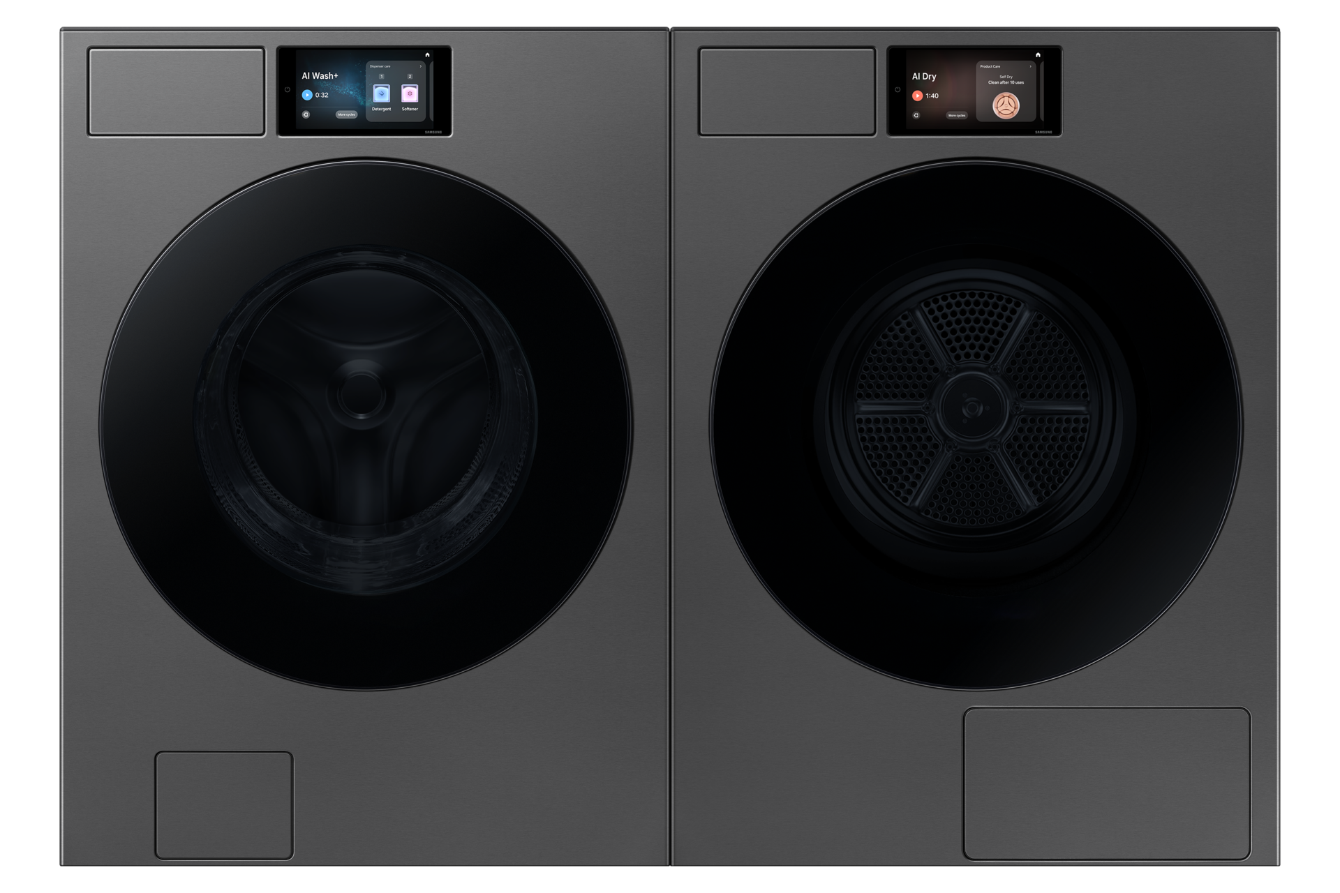 22KG Bespoke AI™ 智慧控制系列滾筒洗衣機 蒸洗脫 Front-Off-Pair1 Gray 