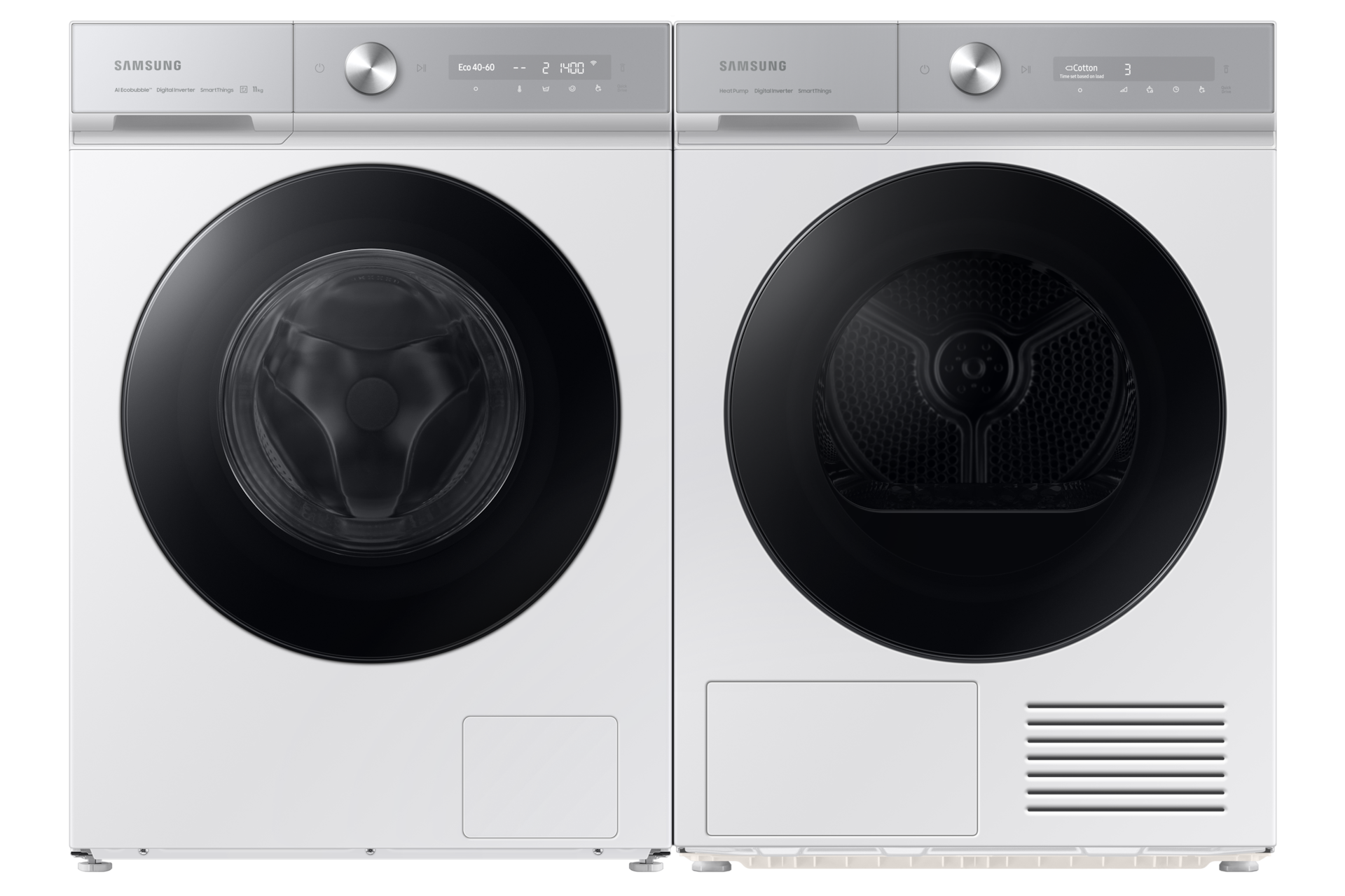 9kg DV9400B Dryers with A+++ Energy Efficiency and AI Dry Front-Pair White 