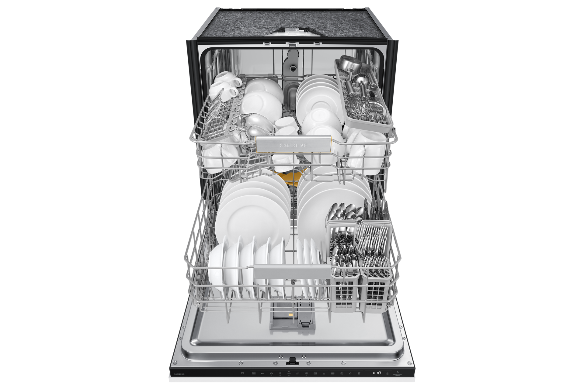 DW7700B Built In Dishwasher with Energy Efficiency and WaterJet Clean™ Front-Open3 White 