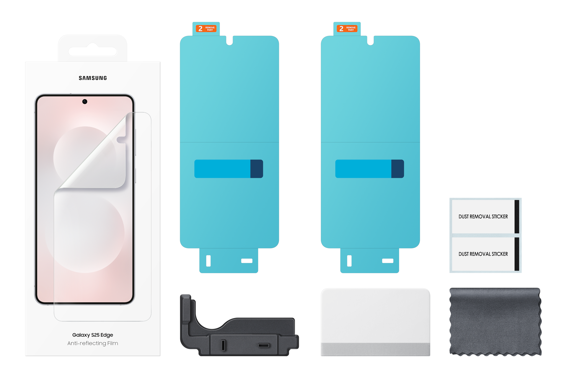 Galaxy S25 Edge Anti-reflecting Film Set-Cut Transparent 