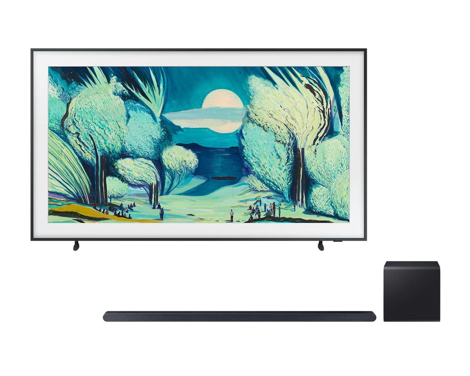 65" The Frame 4K Samsung Vision AI Smart TV (2025) із ультратонким саундбаром HW-S800D 3.1.2 Сабвуфер Phantom Black