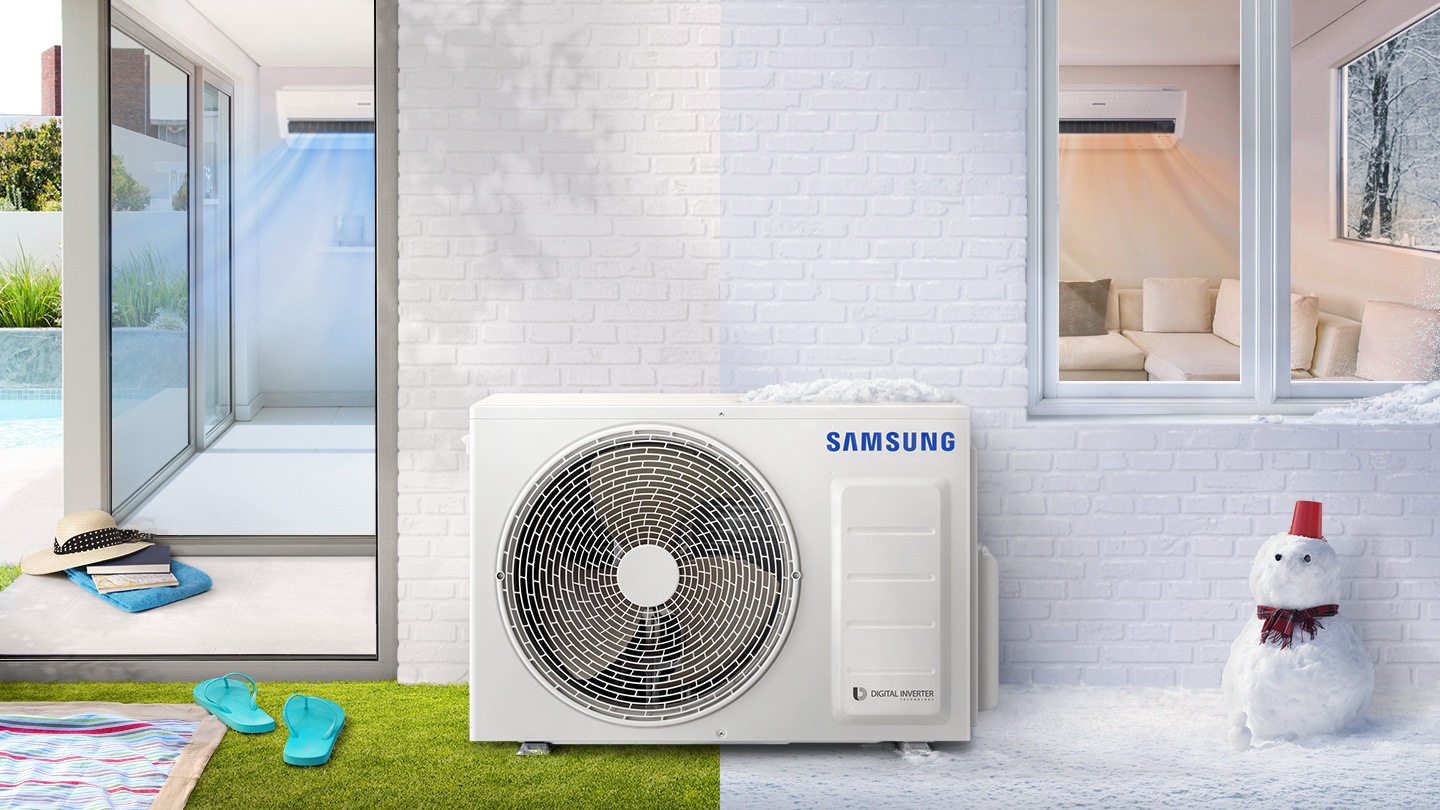 Samsung AJ052TXJ3KG vėsinimo ir šildymo temperatūrų diapazonas