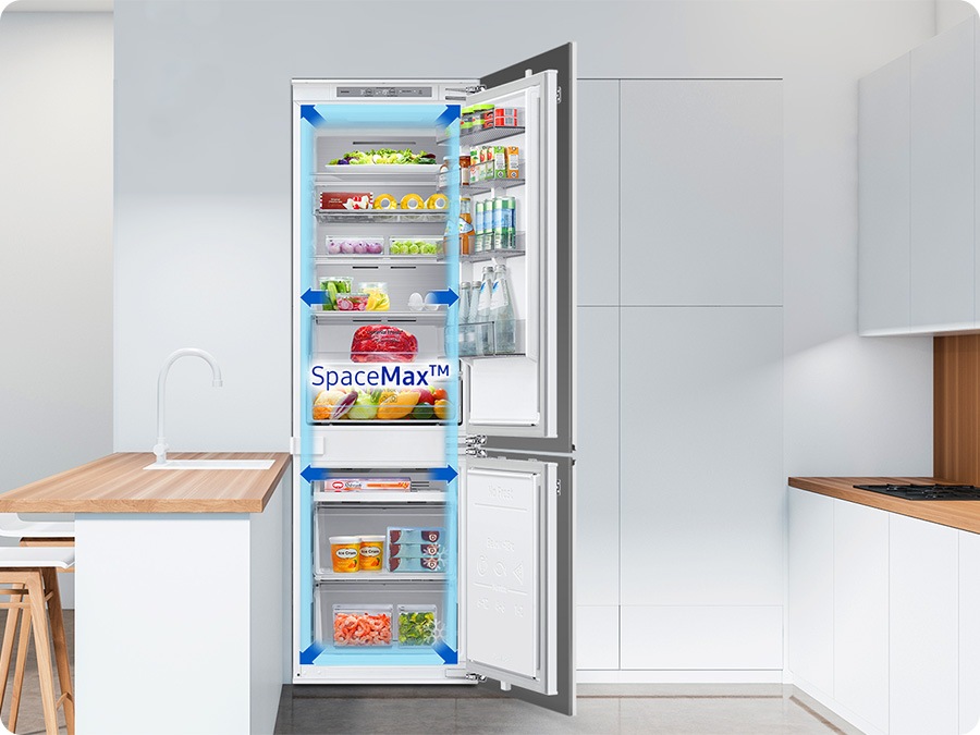 Стрілка вказує на те, що внутрішній простір BRB80F MONO було розширено за допомогою технології SpaceMax™.