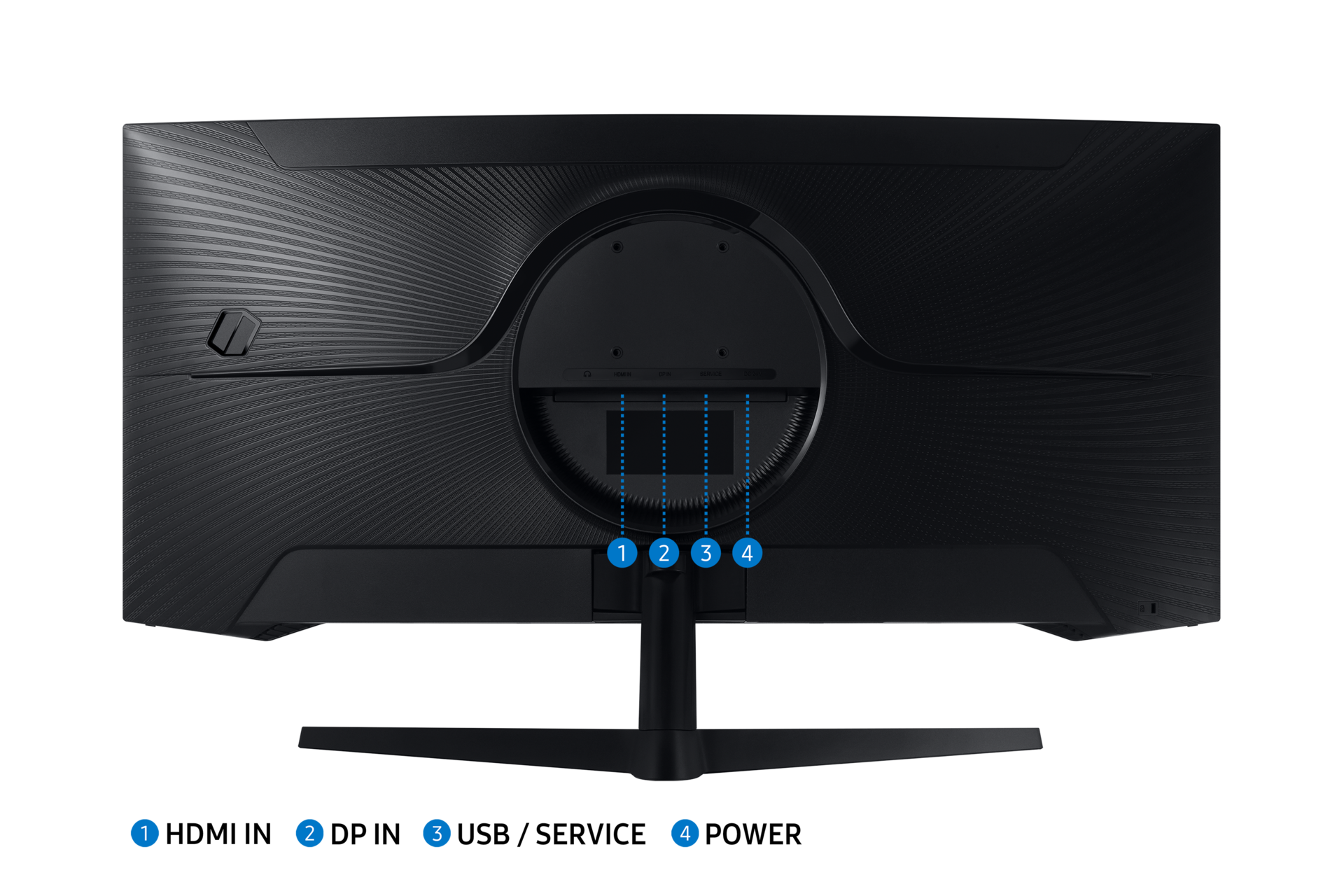 34" Odyssey Gaming G55T Monitor Back Black 