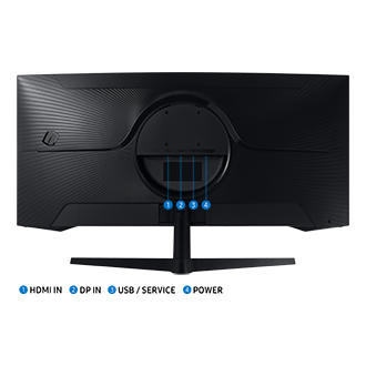 34" Odyssey Gaming G55T Monitor Back Black 