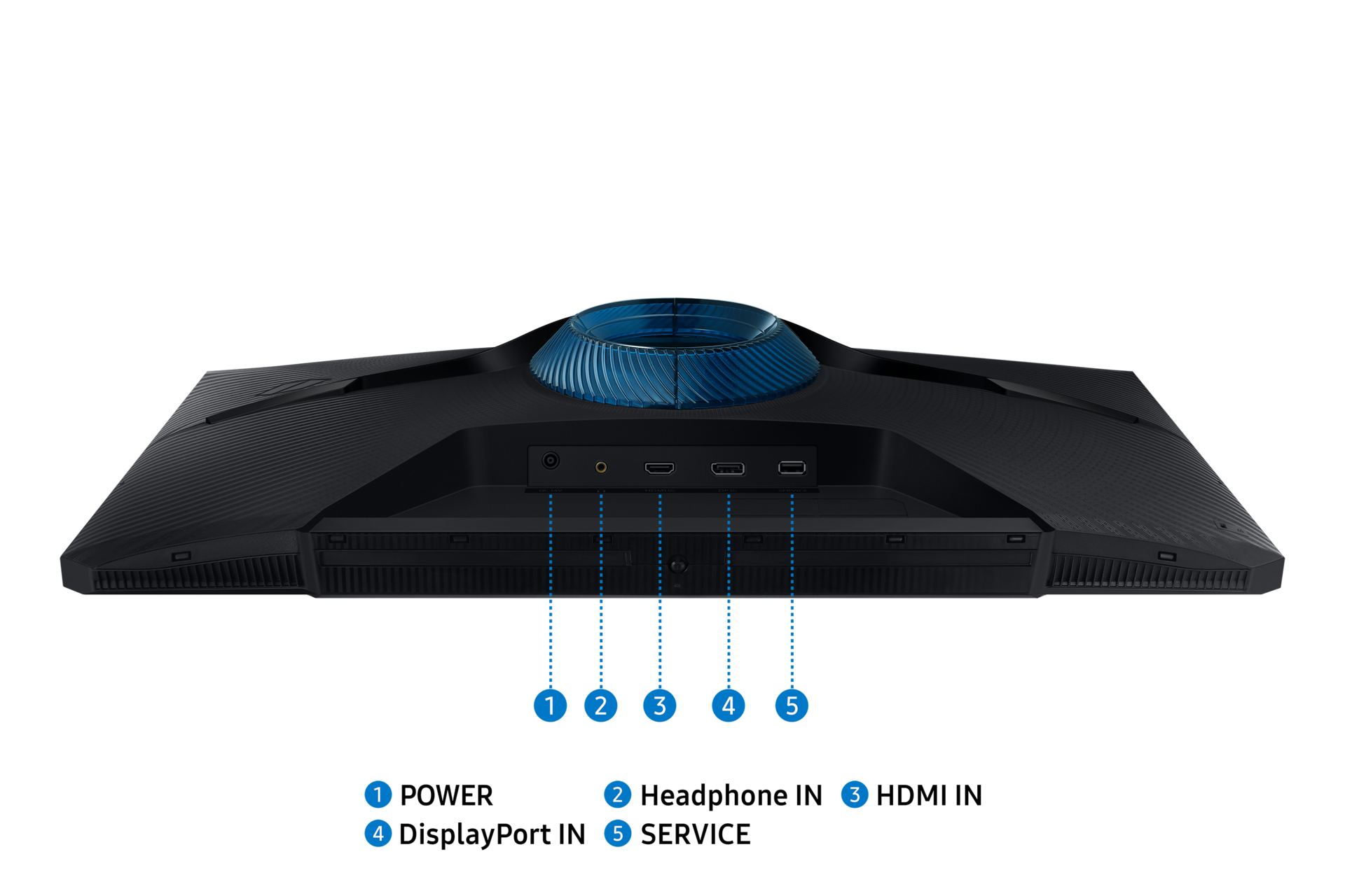 32"/27"/24" Odyssey G3 G30D FHD 180Hz Gaming Monitor Detail-Connectivity2 Black 