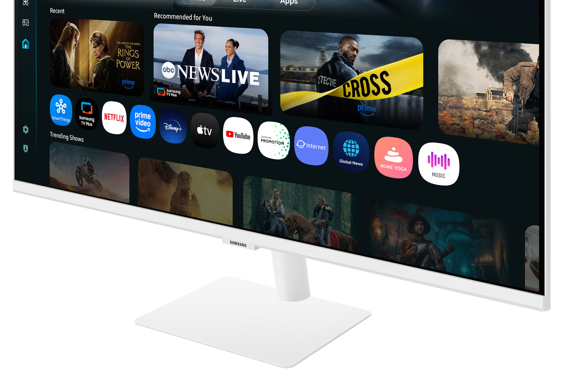 32"  Smart M70F Monitor Detail1 White 