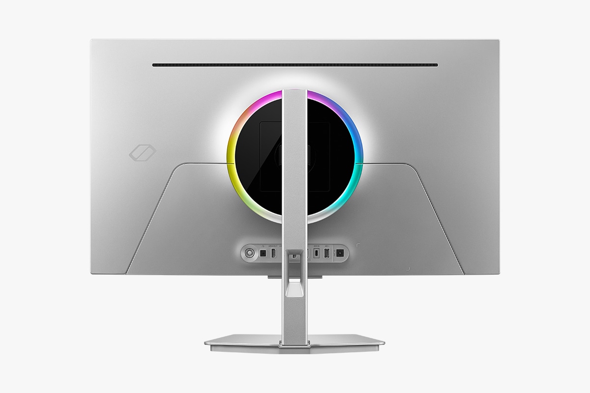 Вигляд ззаду на 32-дюймовий Samsung Odyssey OLED G8.