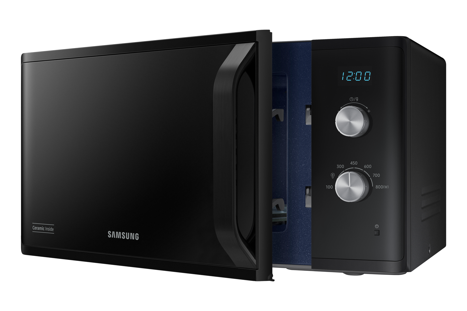 Мікрохвильова піч соло з подвійним циферблатом MS23K3614AK/UA, 23 л MS23K3614AK/UA - фото r-perspective-open Black