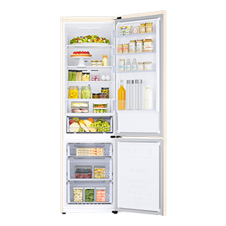 front-open-with-food Beige Wood