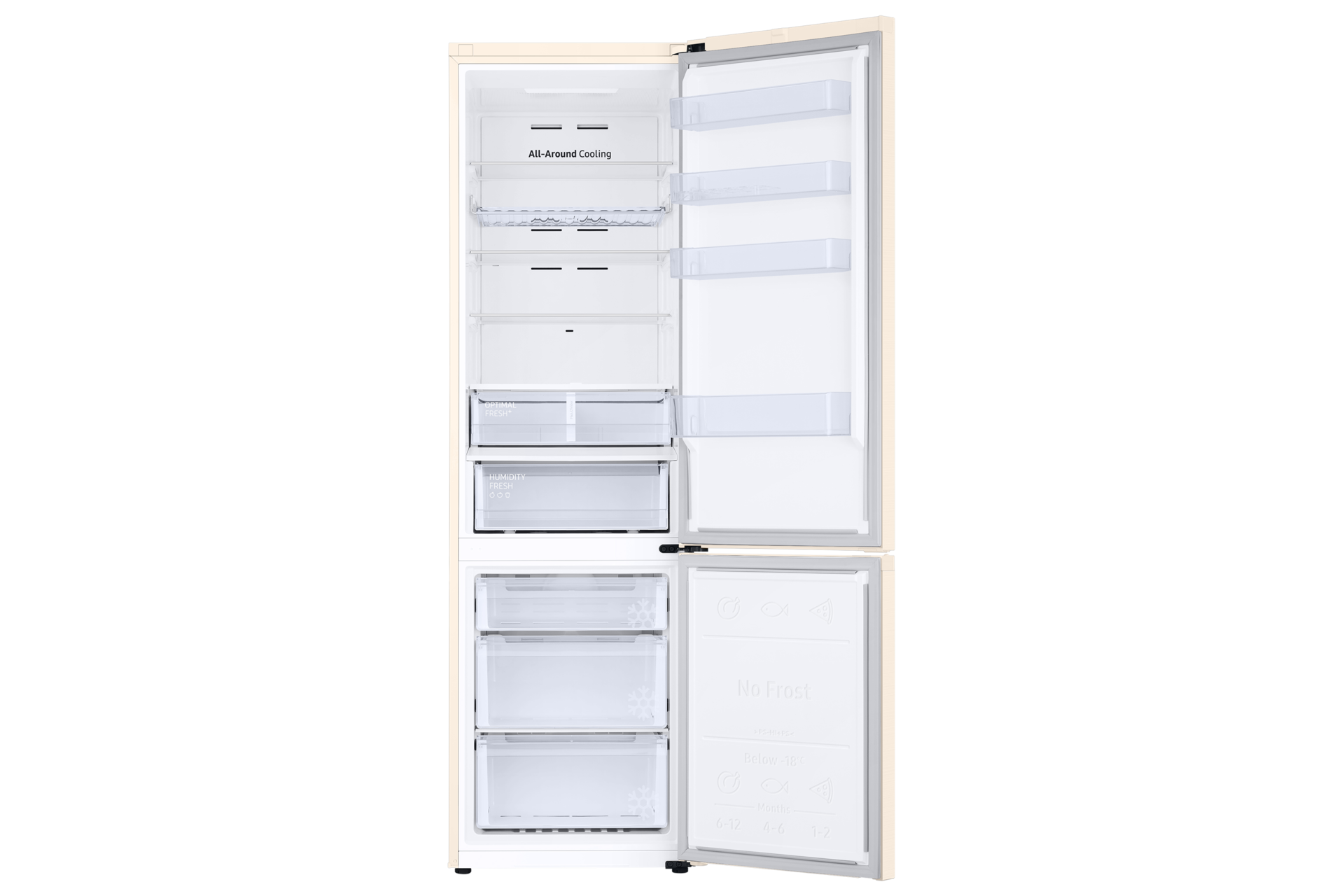 front-open-without-food Beige Wood